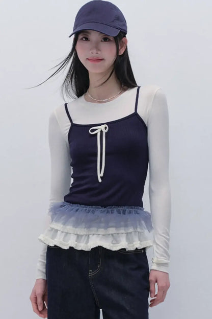 Two-Piece Bow Slim Top Set-Up