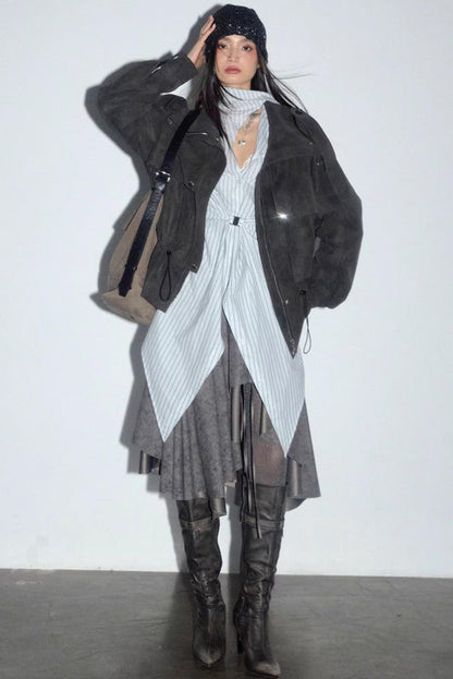 Urban Distressed Leather Jacket