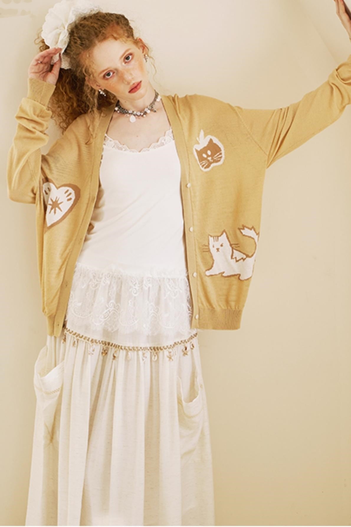 Soft Apple Design Cardigan