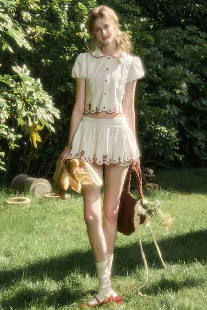 White Berry Lace Skirt Set-Up