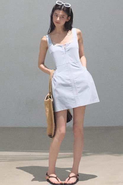 Clear Sky Sleeveless A-Line Dress