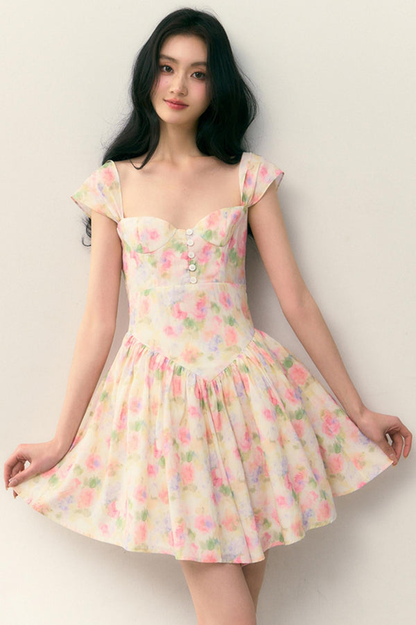 Floral Charm Wrap Dress