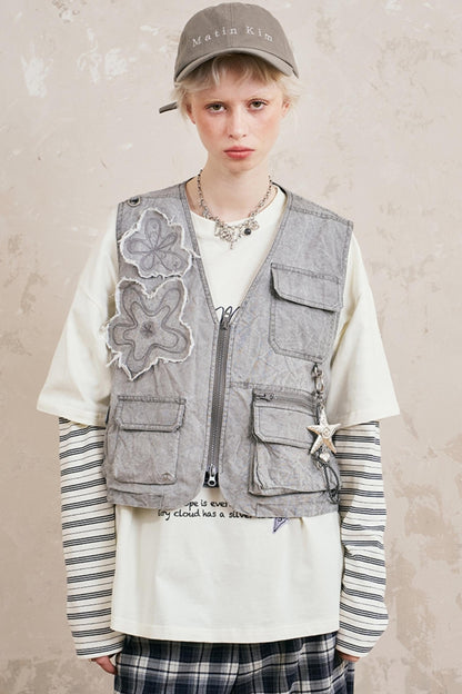 Vintage Floral Work Vest