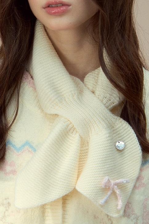Winter Wool Bow Scarf