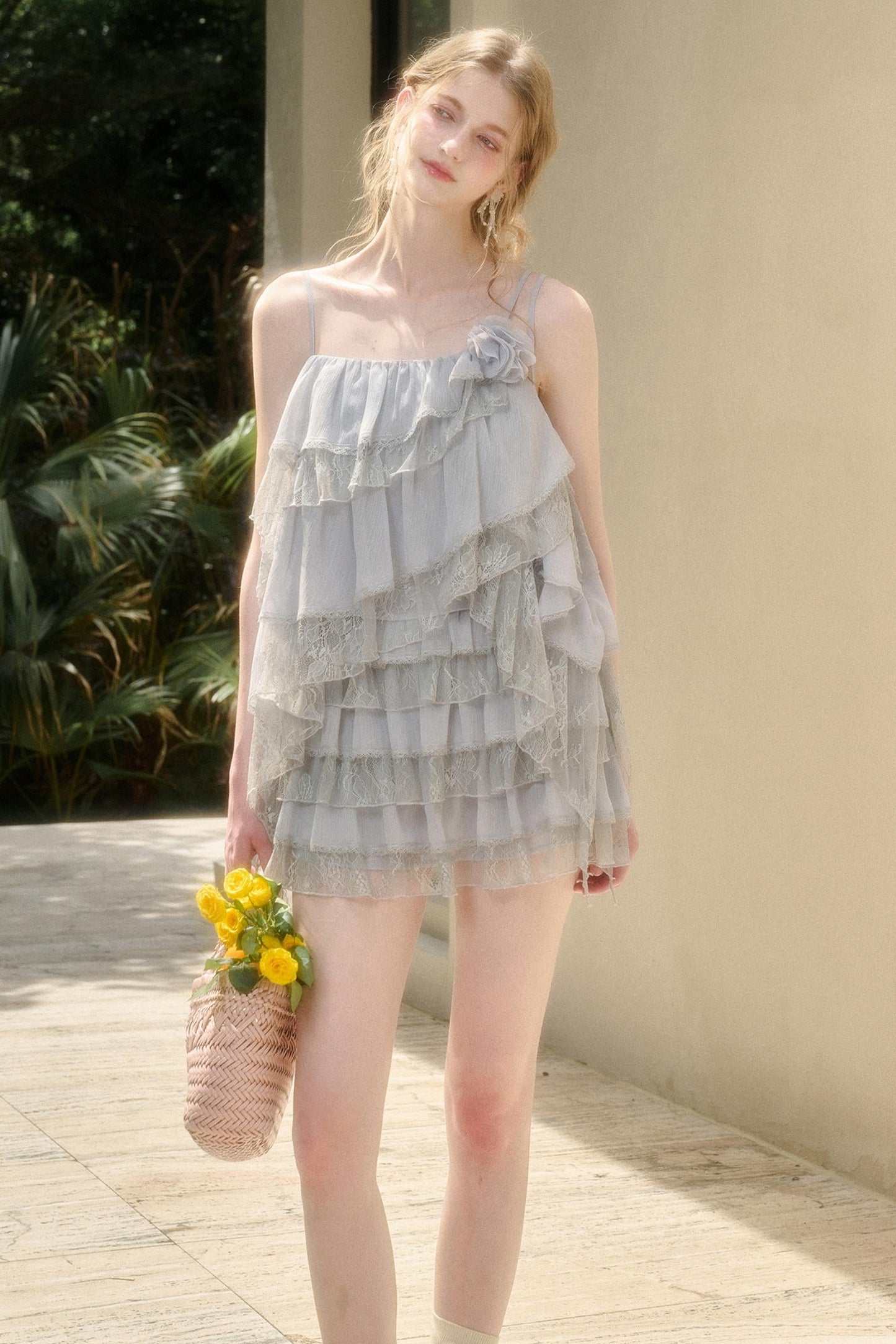 Soft Lace Strap Andromeda Semi Skirt Set-Up