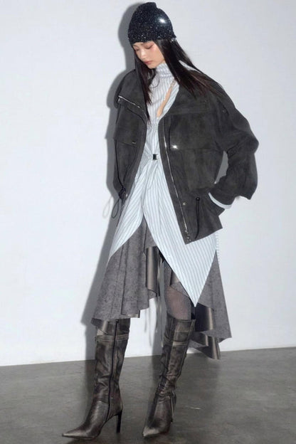 Urban Distressed Leather Jacket