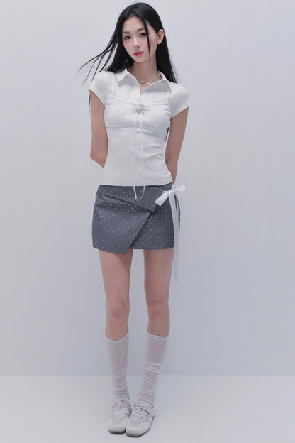 Spicy Polka Dot Bustier Skirt