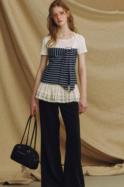 Contrast Stripe T-Shirt