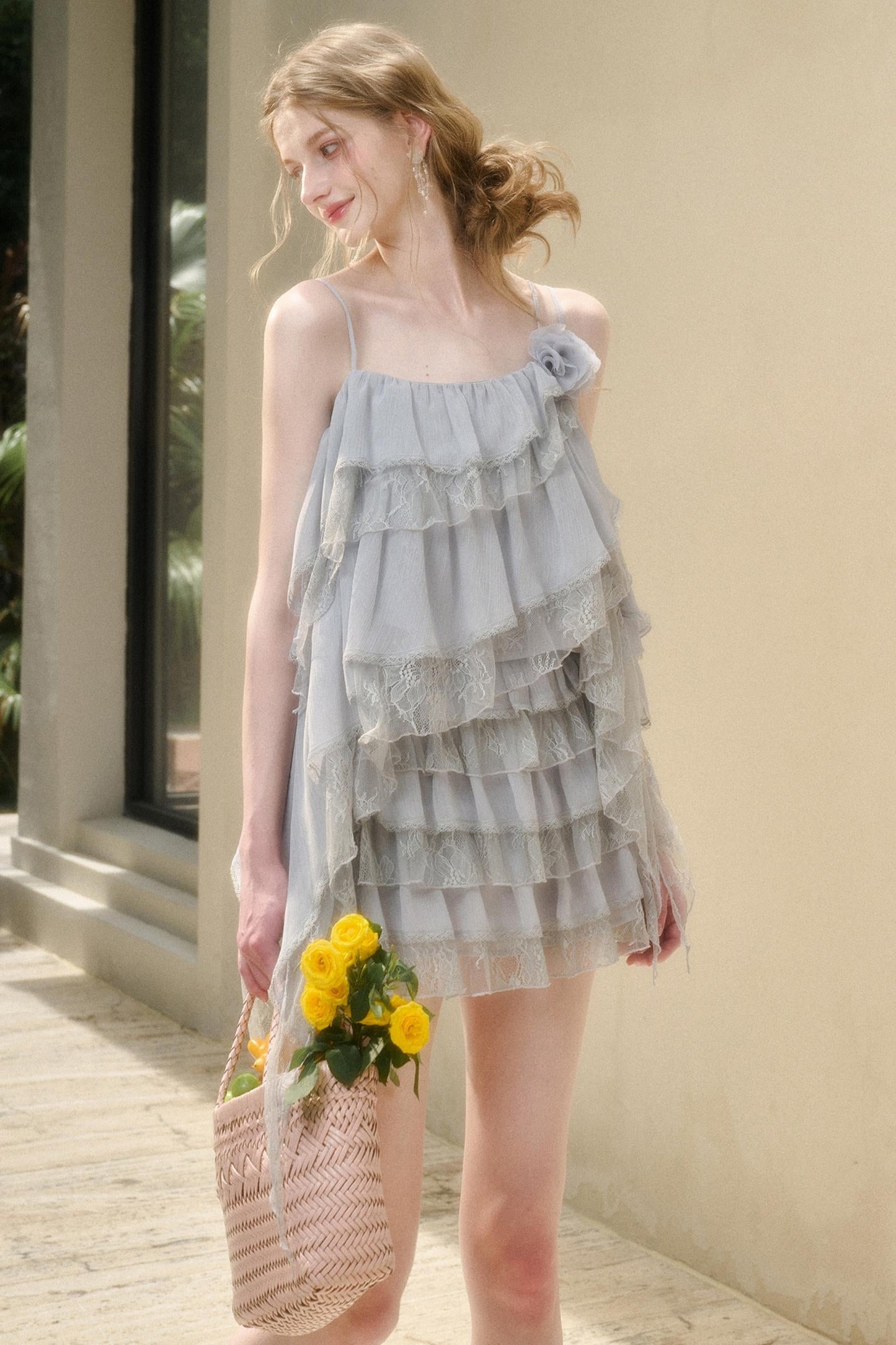 Soft Lace Strap Andromeda Semi Skirt Set-Up