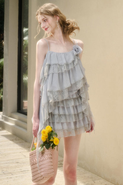 Soft Lace Strap Andromeda Semi Skirt Set-Up