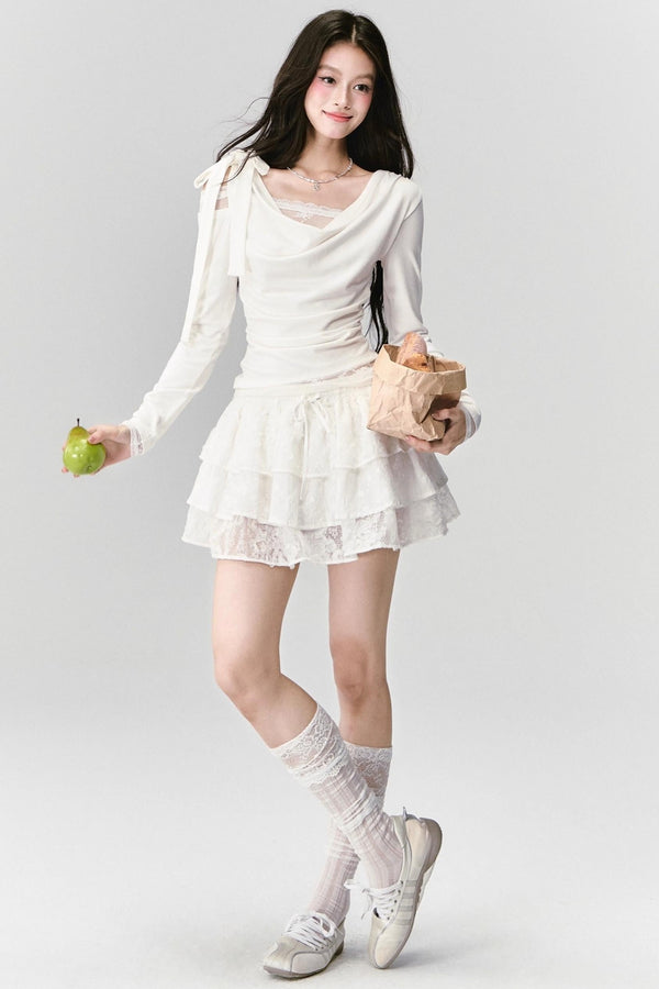 Pure Lace Knit Top Set-Up