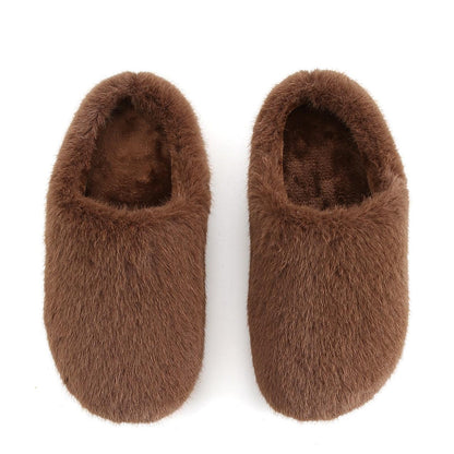 Retro Plush Winter Slippers