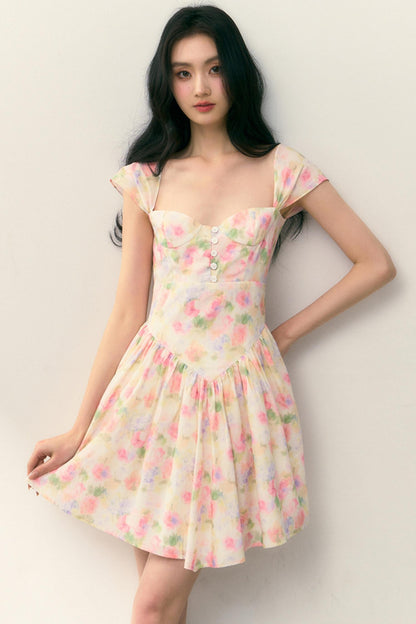 Floral Charm Wrap Dress