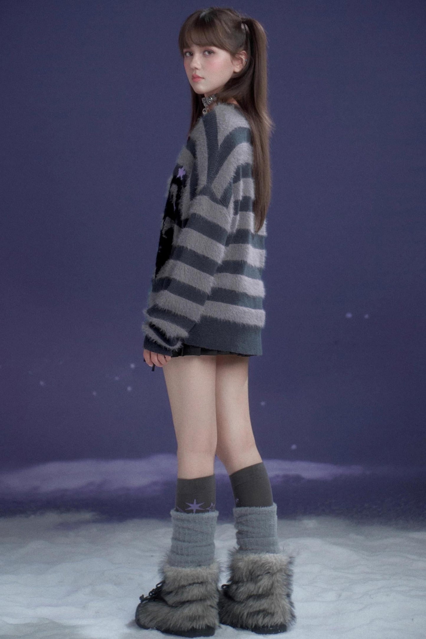 Energetic Striped V-Neck Top