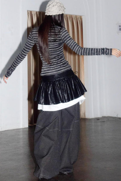 Ultra-High Collar Knit Base Shirt