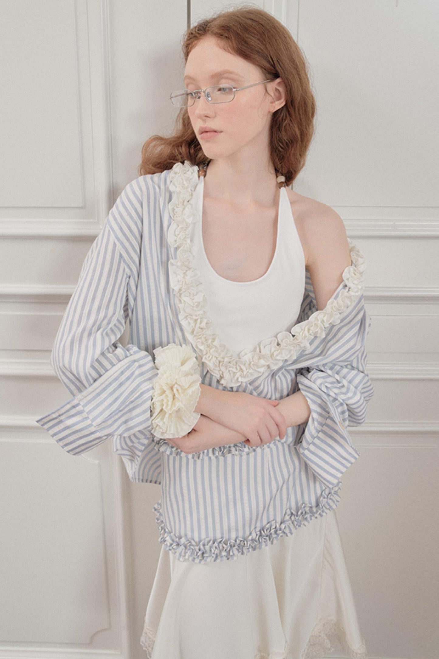 Wandering Blue Striped Blouse