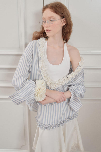 Wandering Blue Striped Blouse