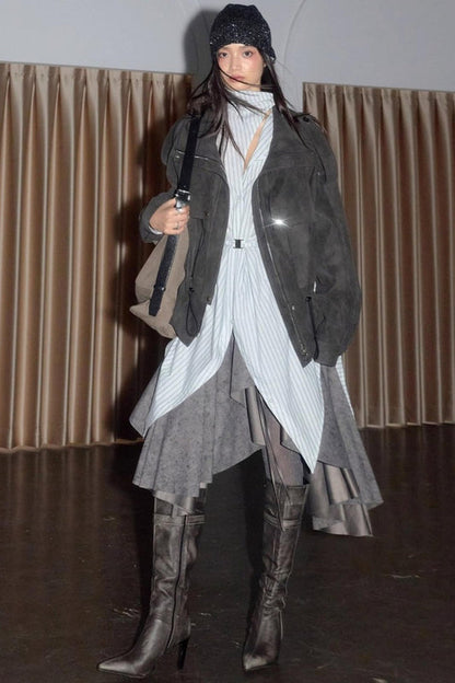 Urban Distressed Leather Jacket