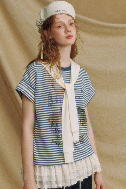 Casual Crewneck Printed T-Shirt