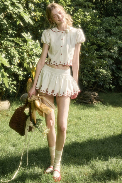 White Berry Lace Skirt Set-Up