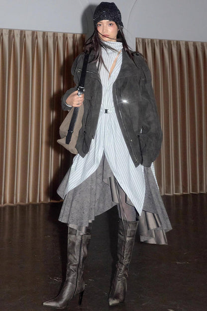 Urban Lace-up Cotton Shirt