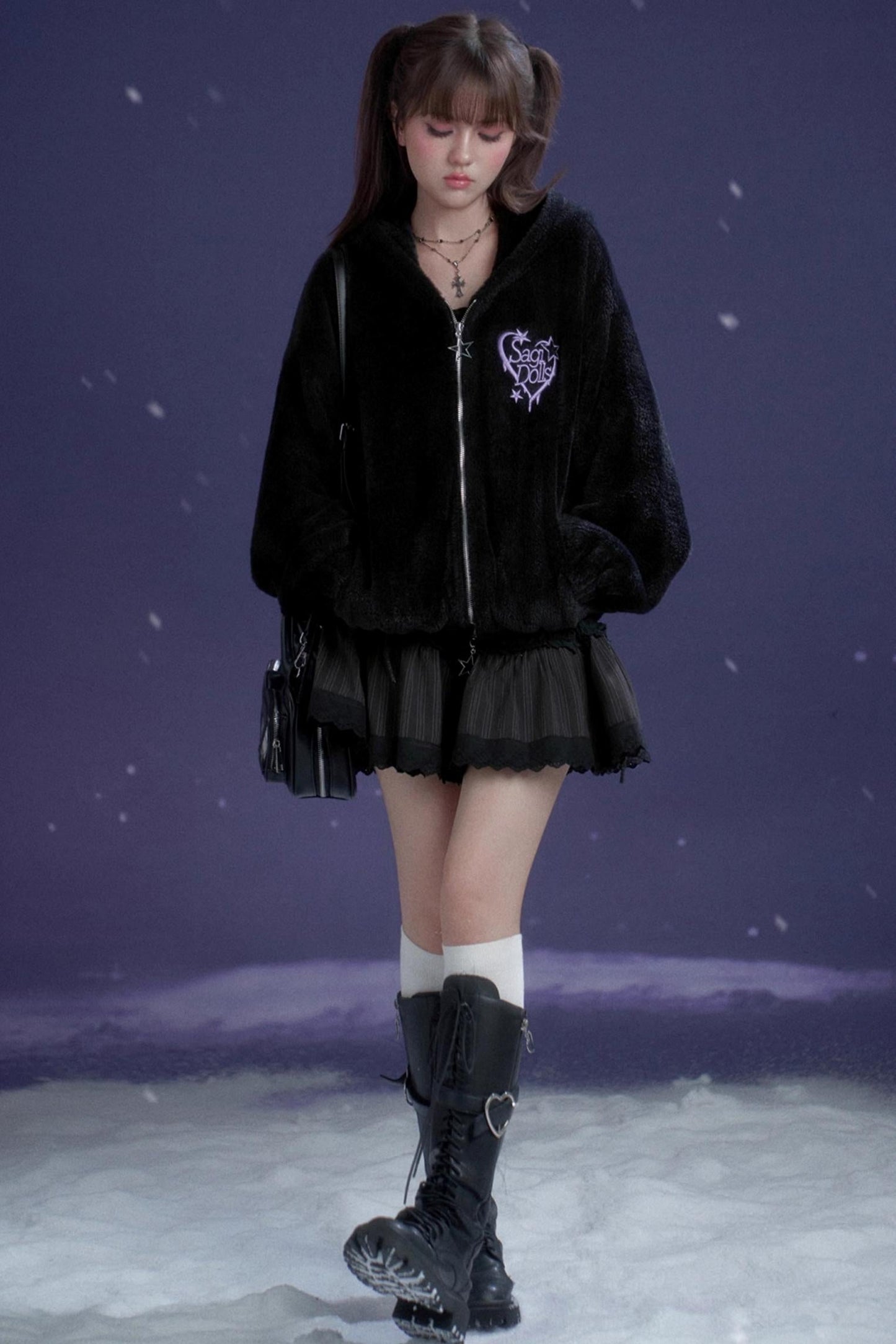 Embroidered Mink Velvet Jacket