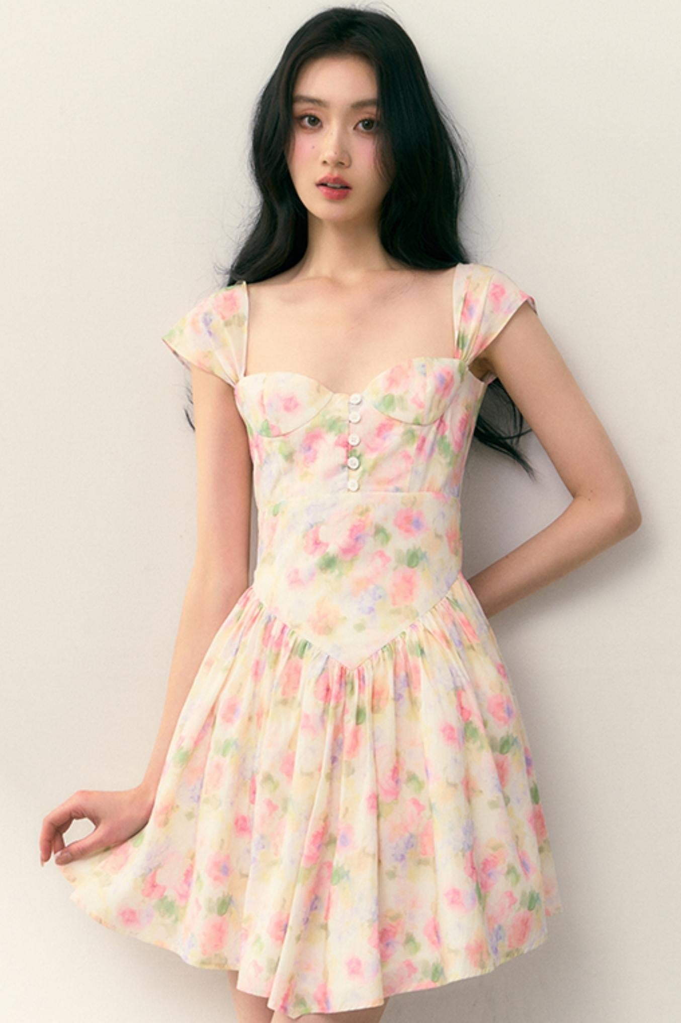 Floral Charm Wrap Dress