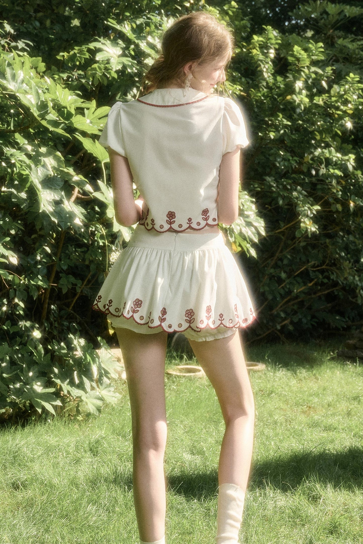 White Berry Lace Skirt Set-Up