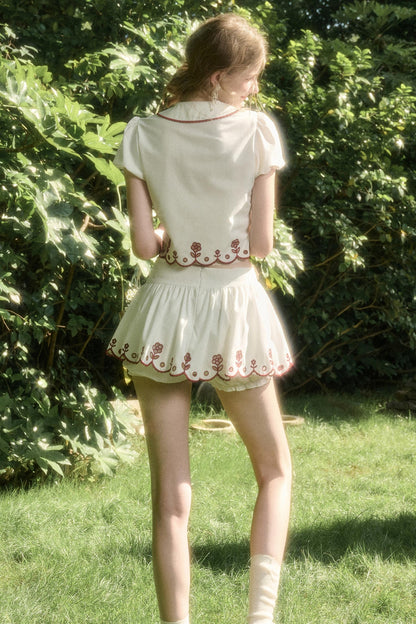 White Berry Lace Skirt Set-Up