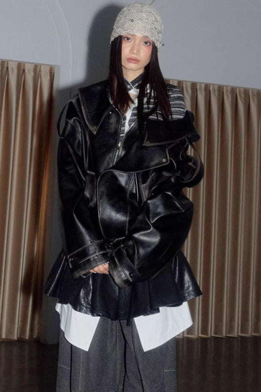 Ultra-High Collar Knit Base Shirt