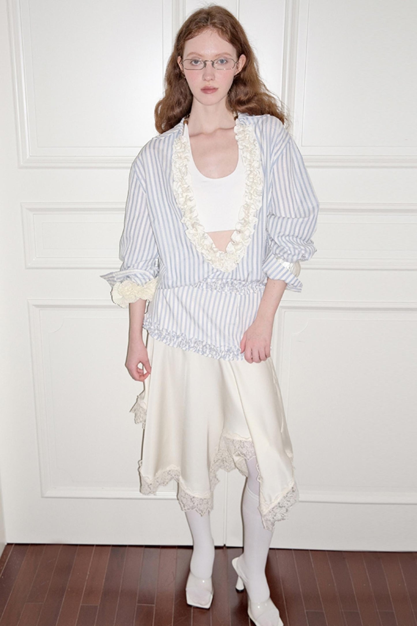 Wandering Blue Striped Blouse