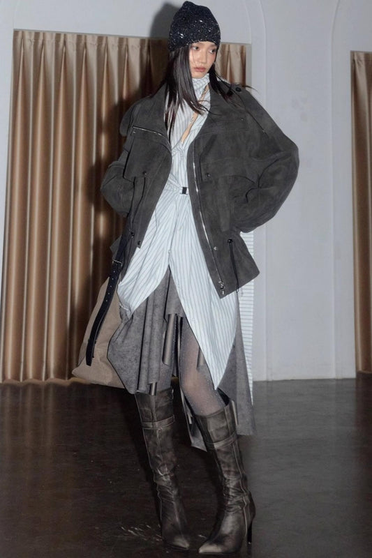 Urban Distressed Leather Jacket