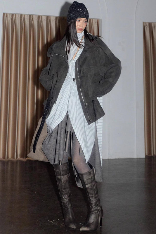 Urban Lace-up Cotton Shirt