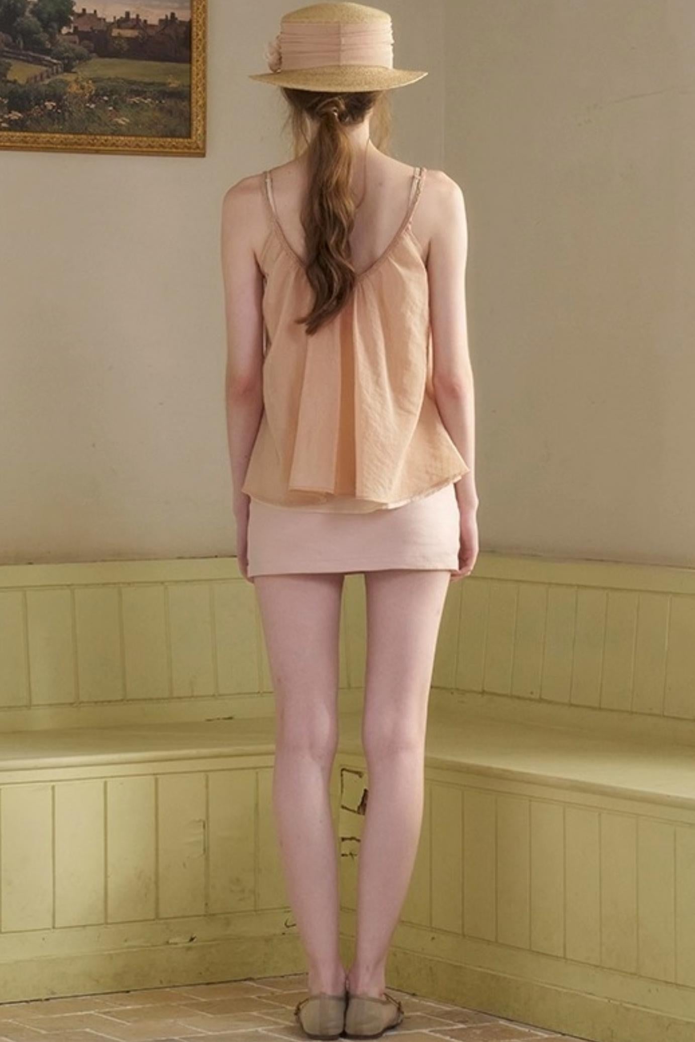 White Lace-up Camisole Set