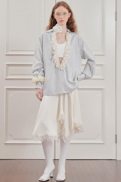 Wandering Blue Striped Blouse