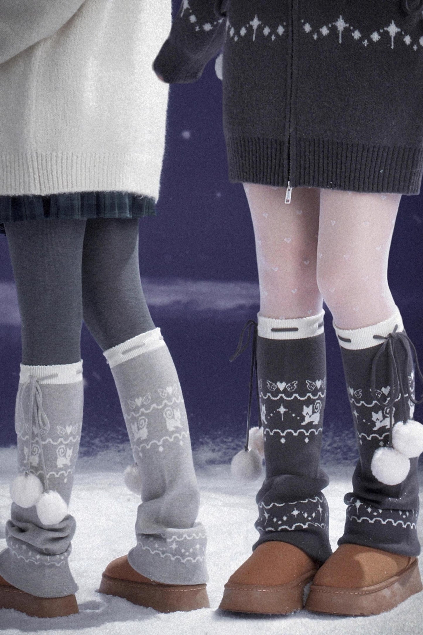 Fair Isle Knit Socks