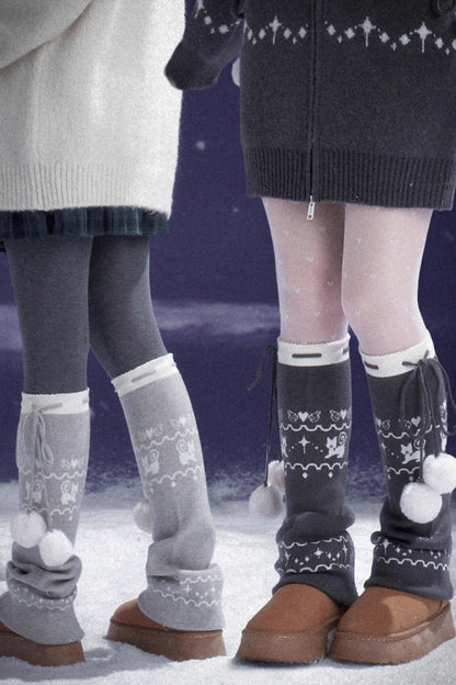 Fair Isle Knit Socks