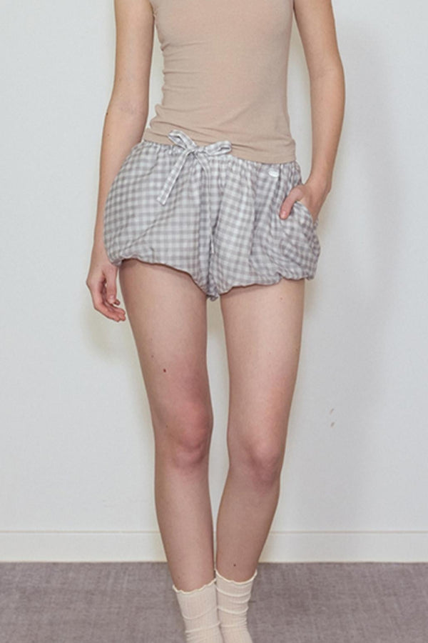 Plaid Silk Blend Suspender Set-Up