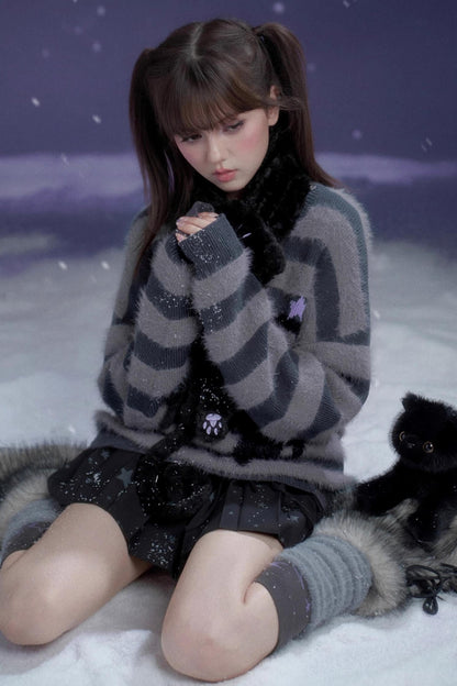 Energetic Striped V-Neck Top