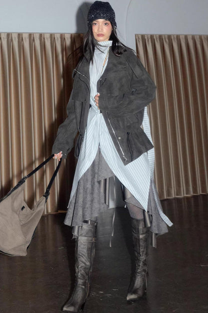 Urban Lace-up Cotton Shirt