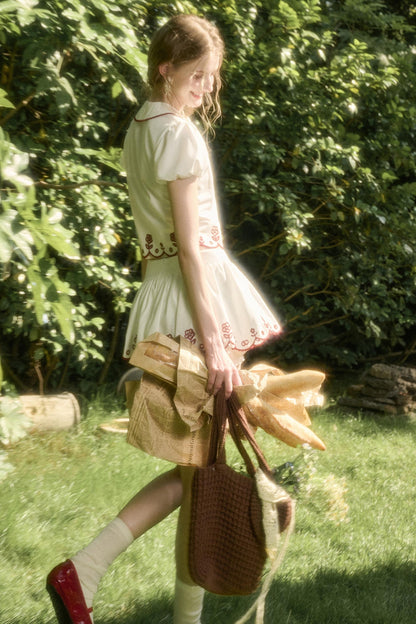 White Berry Lace Skirt Set-Up