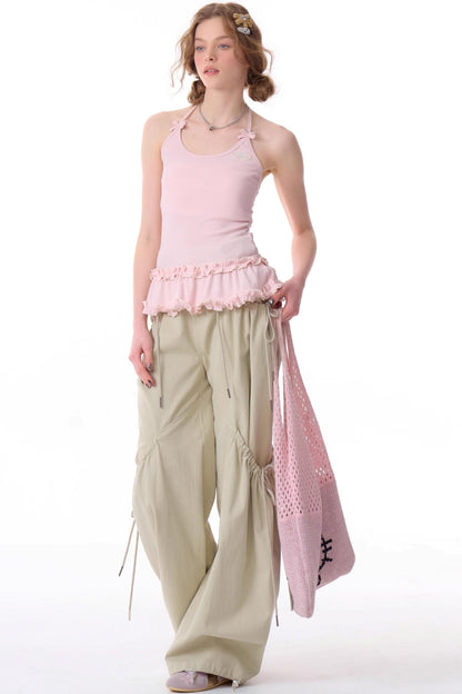 Cropped Knit Halterneck Vest