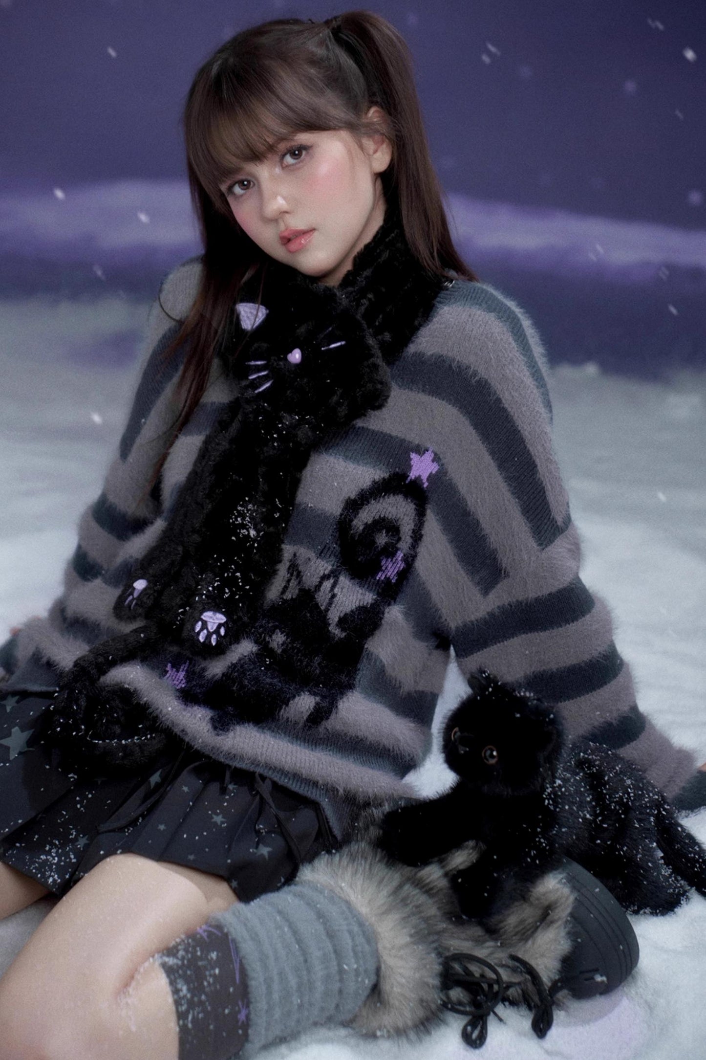 Energetic Striped V-Neck Top