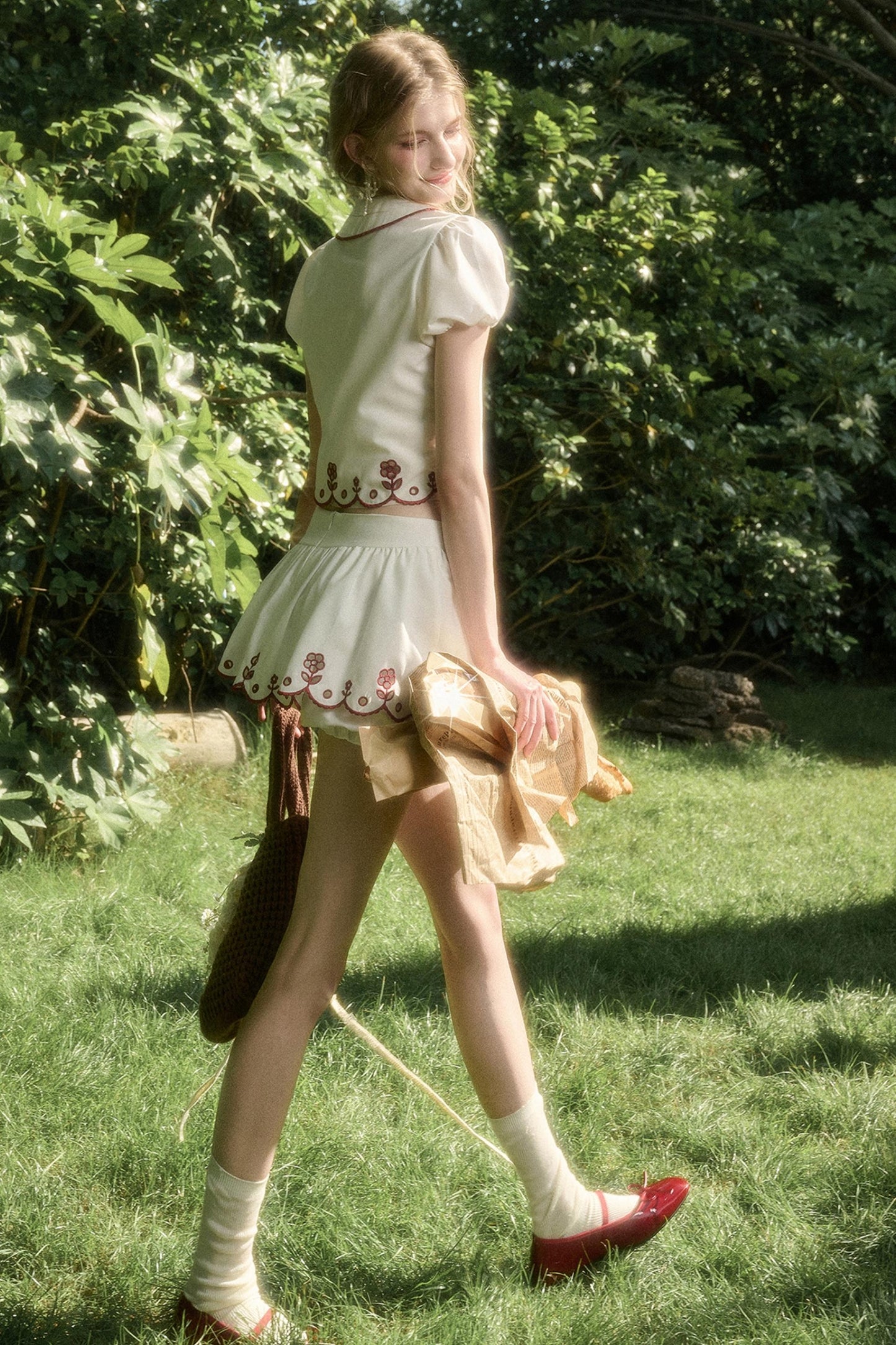 White Berry Lace Skirt Set-Up