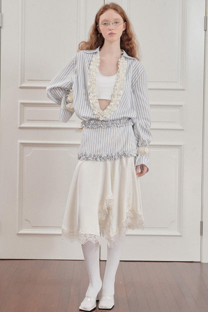 Wandering Blue Striped Blouse