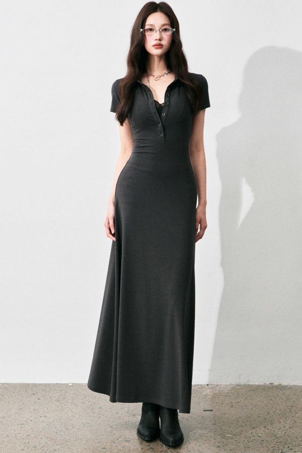 Summer A-Line Polo Dress