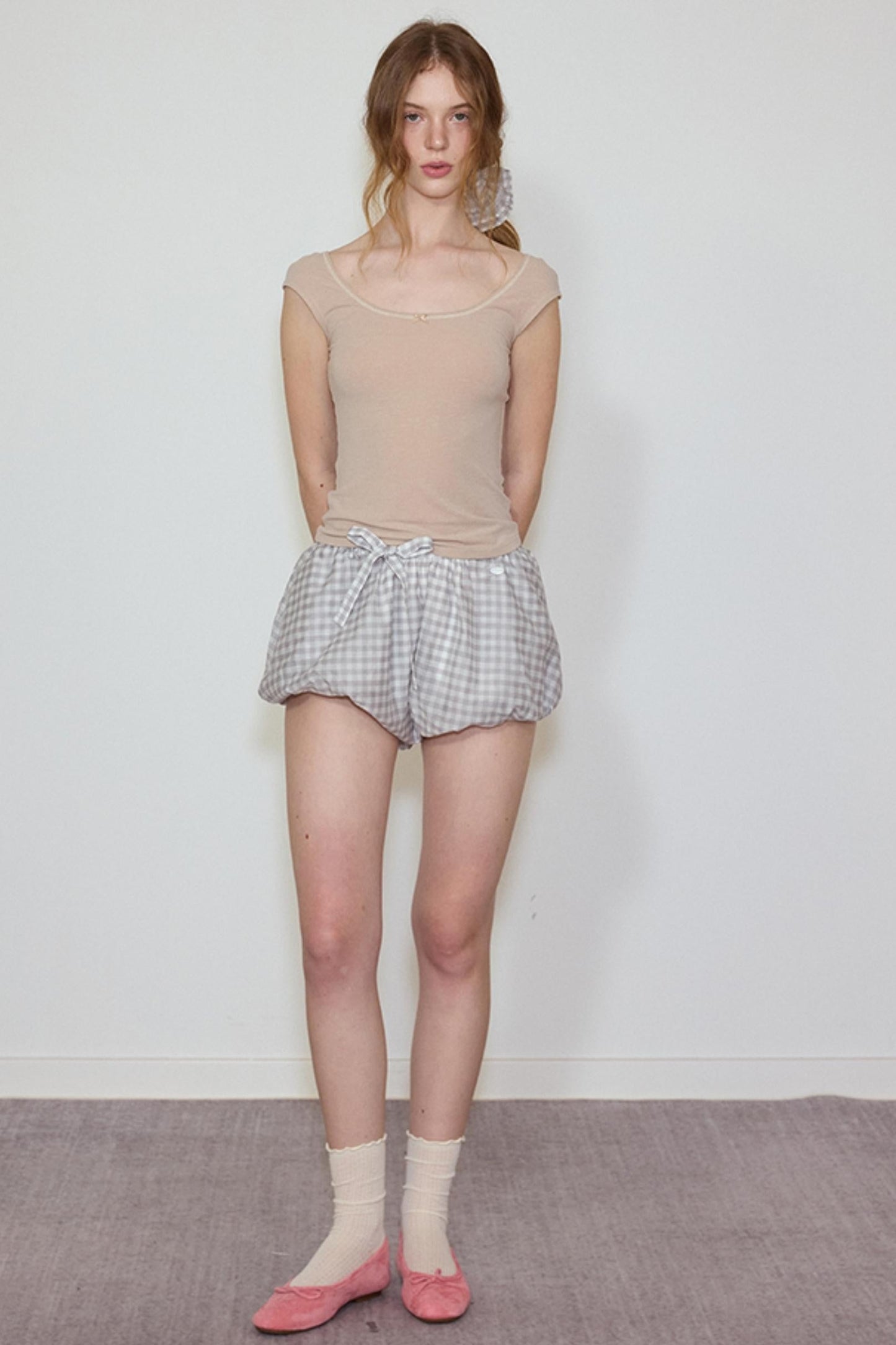 Plaid Silk Blend Suspender Set-Up