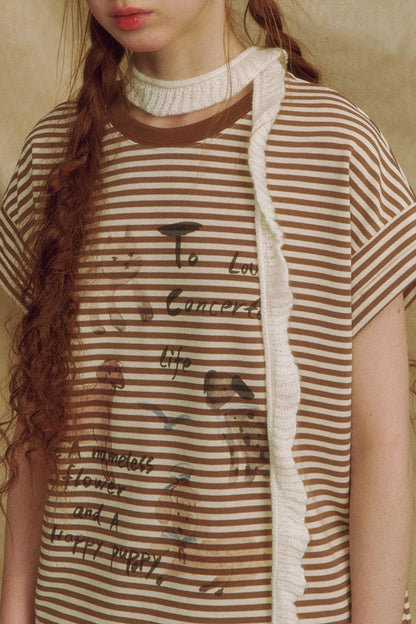 Casual Crewneck Printed T-Shirt