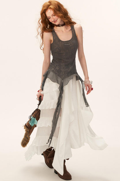 Gray Spice Girl Inner Trim-Top