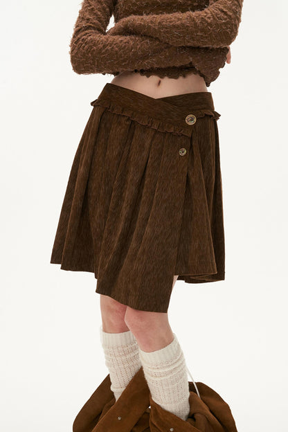 Autumn Temperament Pleated Skirt